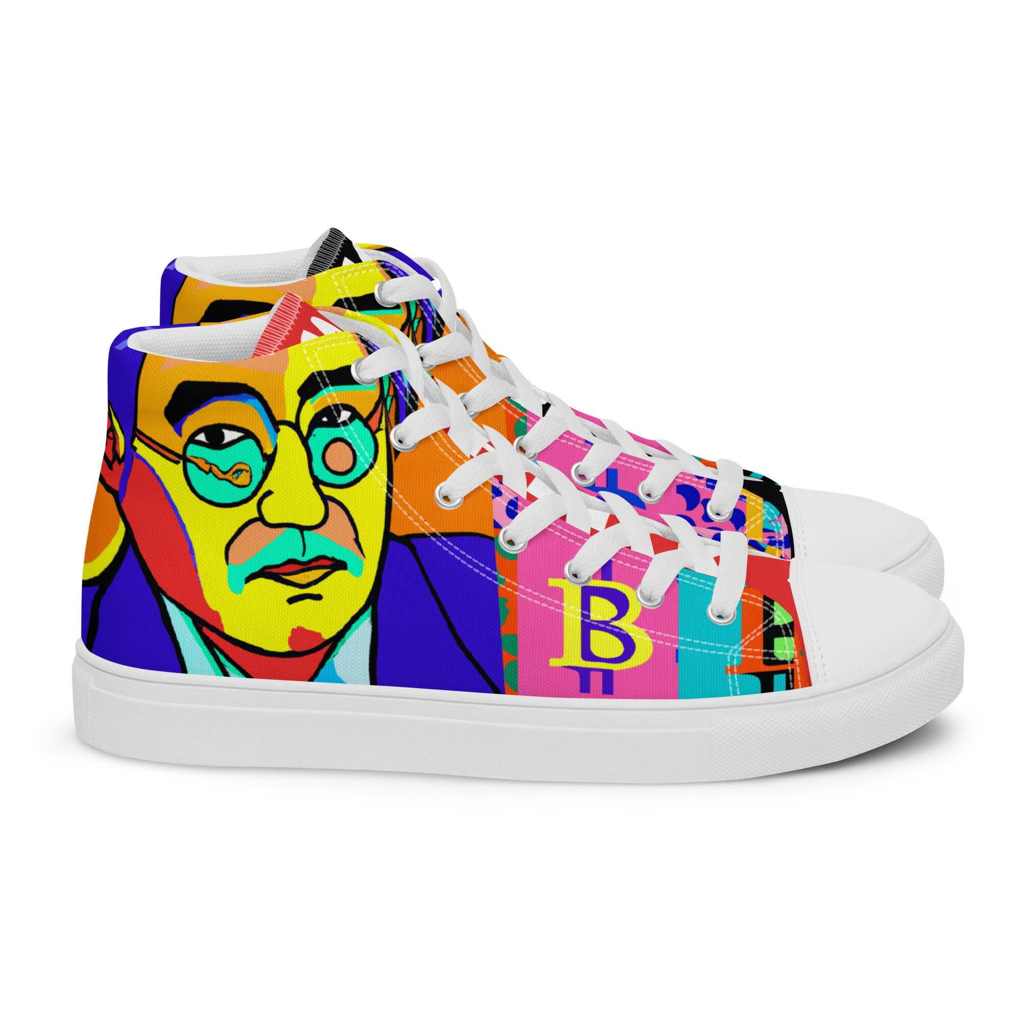 SATOSHI MATISSE / Mens Bitcoin High Tops - SVRN_T - The Orange Habit
