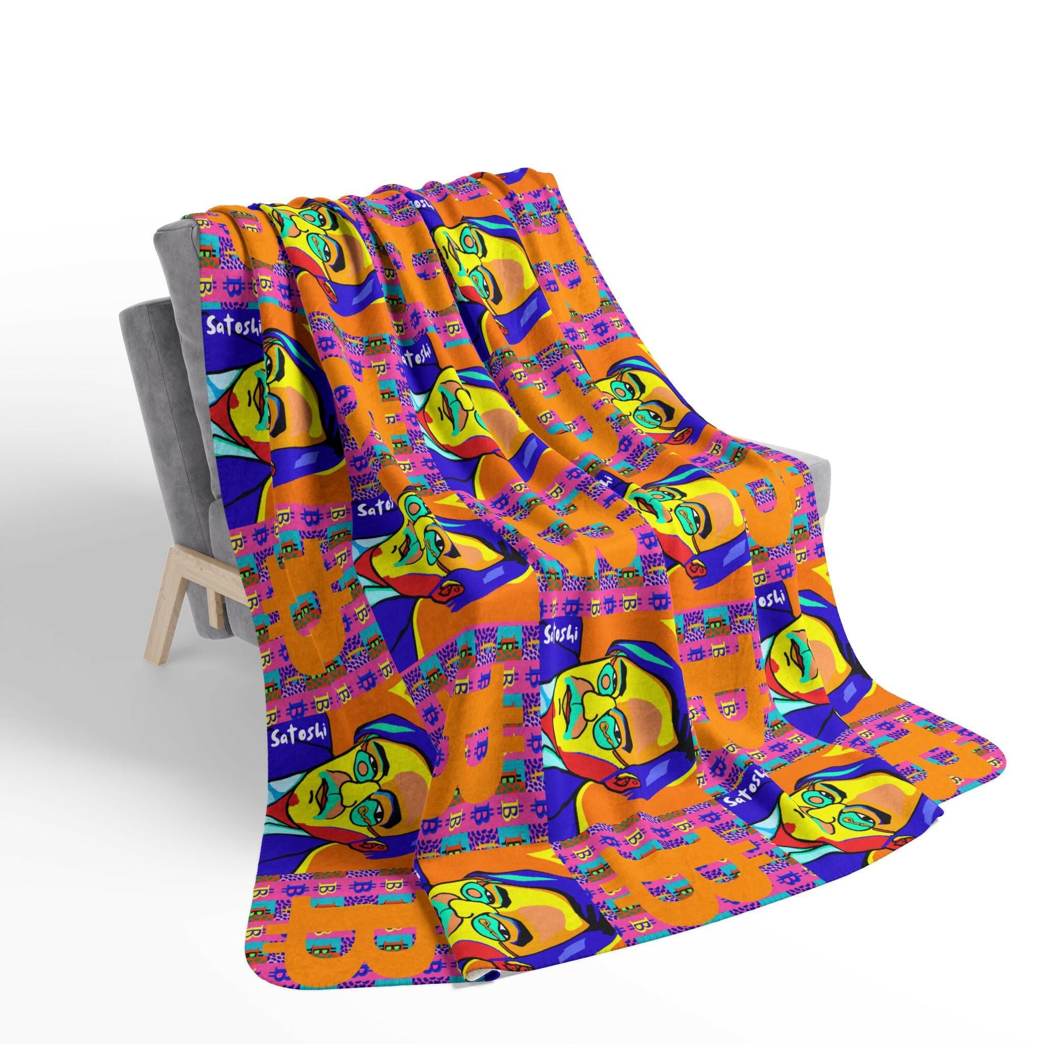 SATOSHI MATISSE / Sherpa Blanket - Orange Habit Home - The Orange Habit