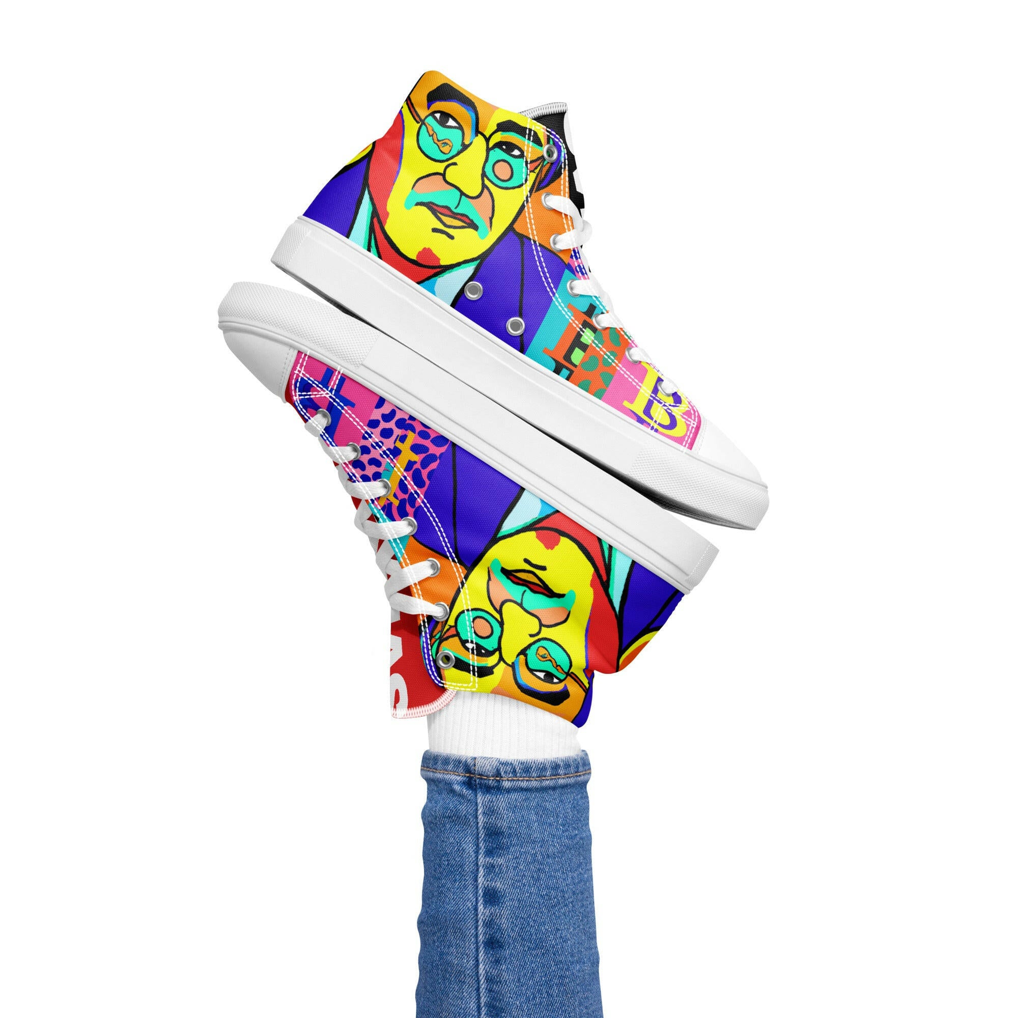 SATOSHI MATISSE / Womens Bitcoin High Tops - SVRN_T Woman - The Orange Habit