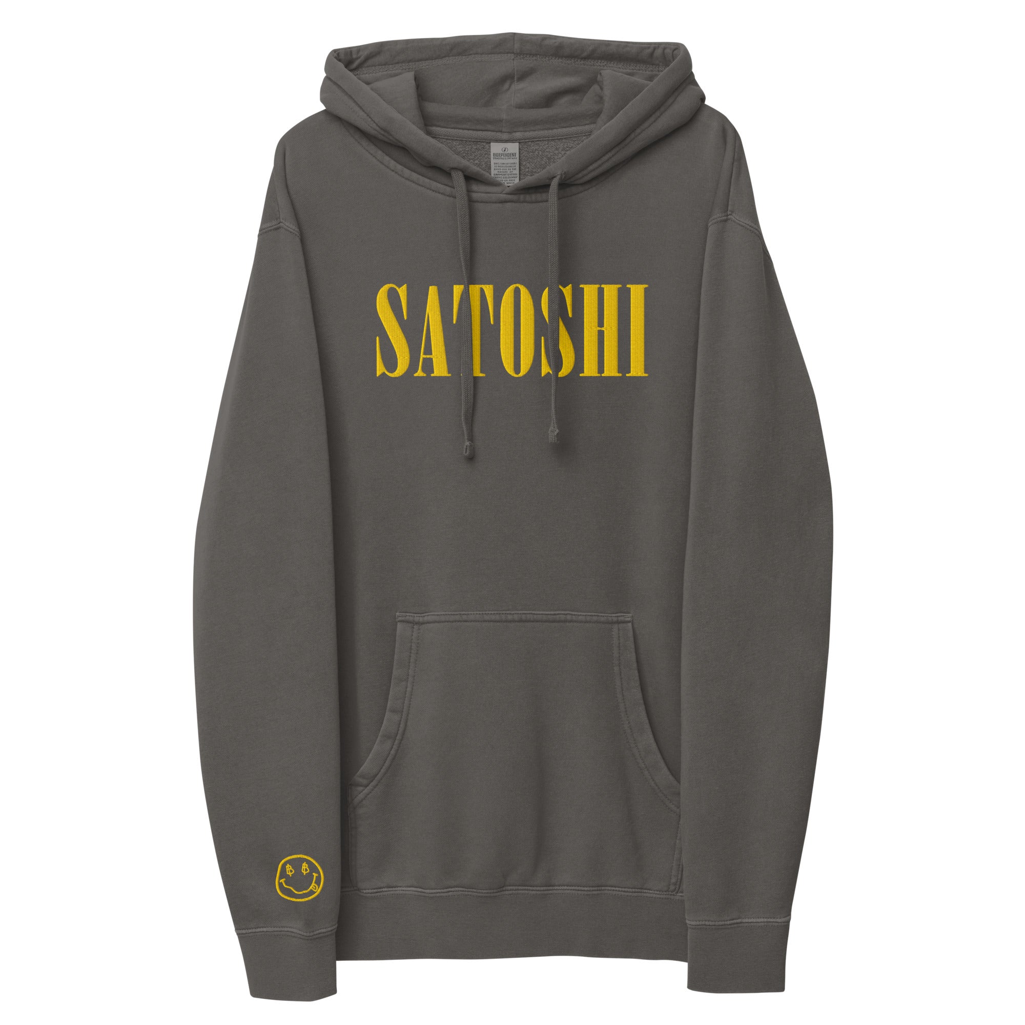Satoshi Smiles Bitcoin Hoodie by SVRN_T at The Orange Habit