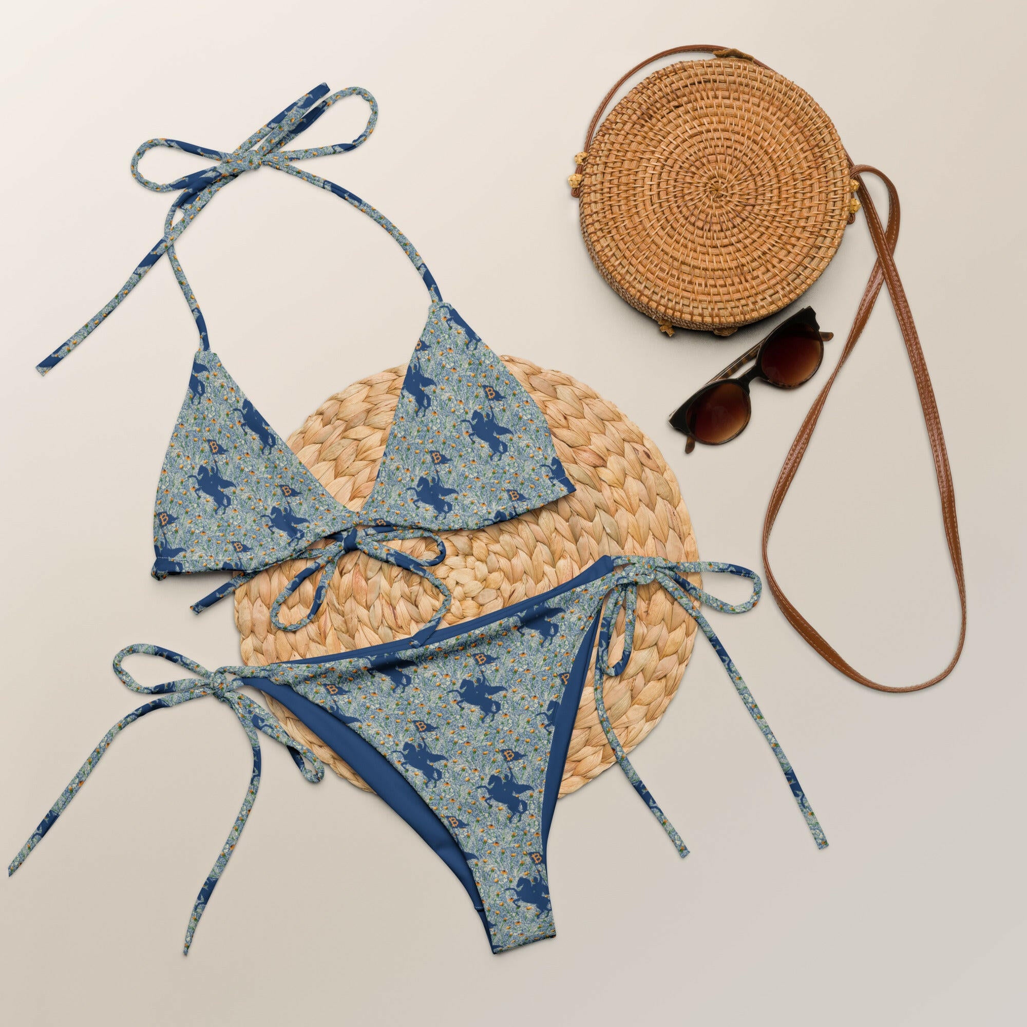 SOFT REVOLUTION Blue / Bitcoin Bikini - Nikki Nakamoto - The Orange Habit