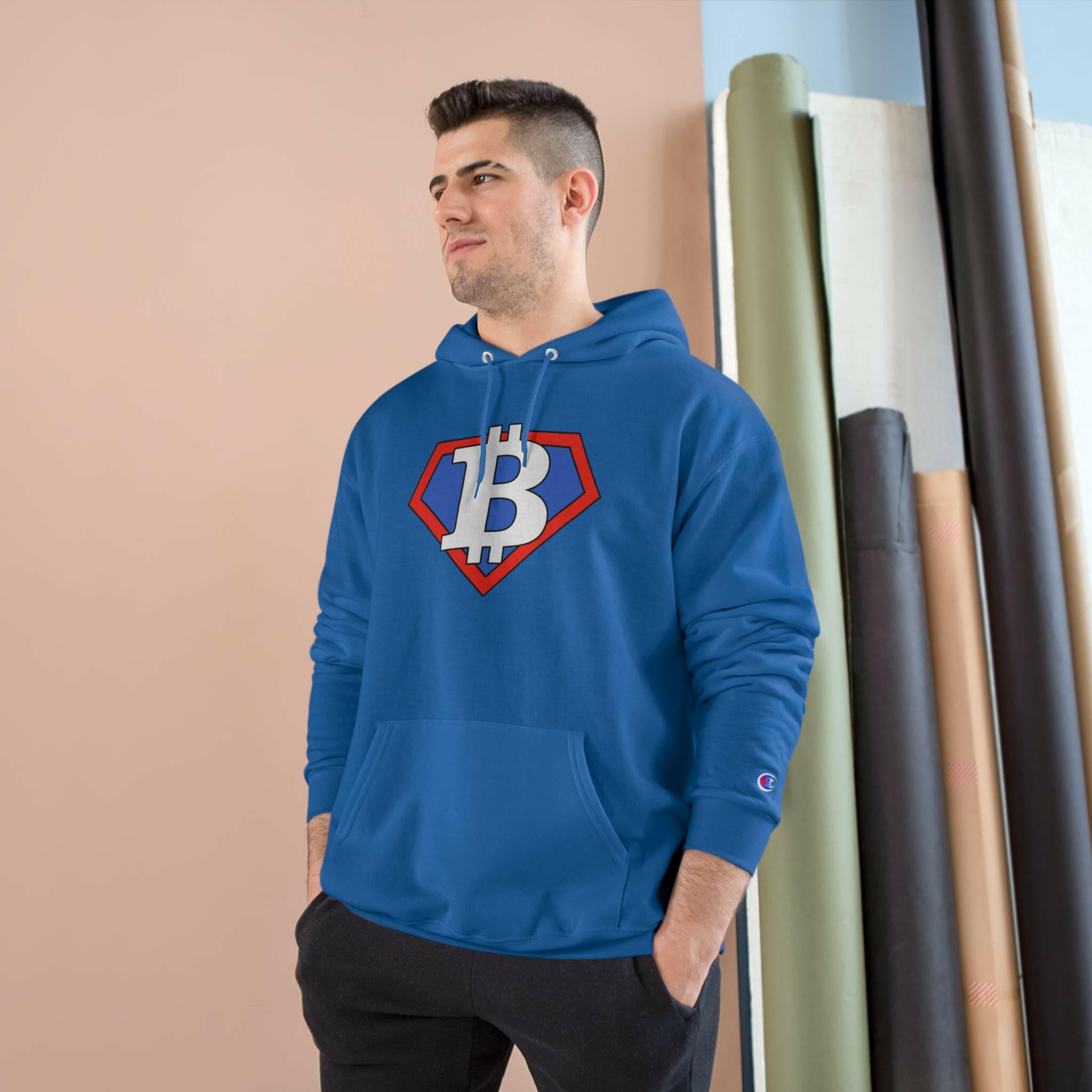 SUPER B / Champion Bitcoin Hoodie - SVRN_T - The Orange Habit