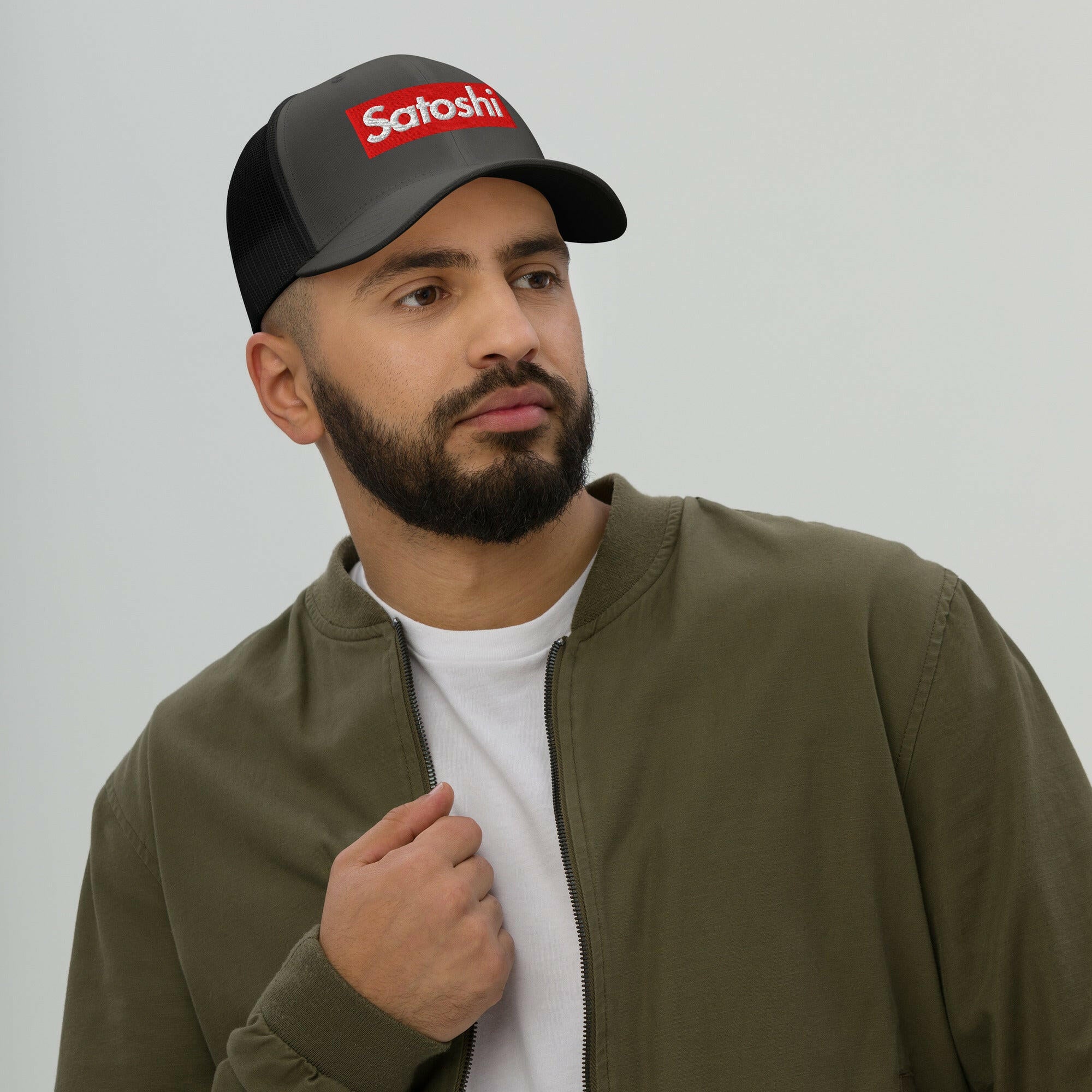 SATOSHI / Bitcoin Trucker Cap - SVRN_T Hats - The Orange Habit
