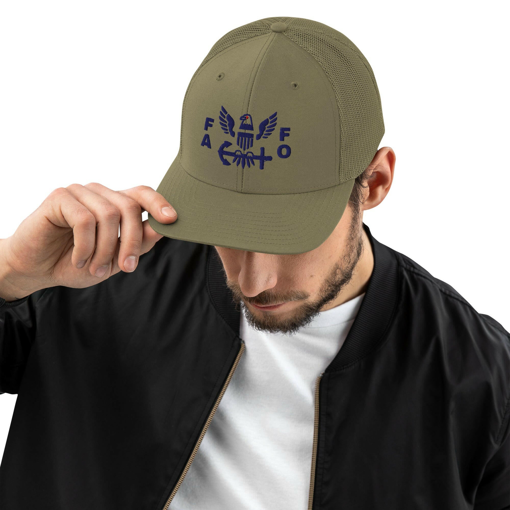 FAFO / Bitcoin Trucker Cap - SVRN_T Hats - The Orange Habit