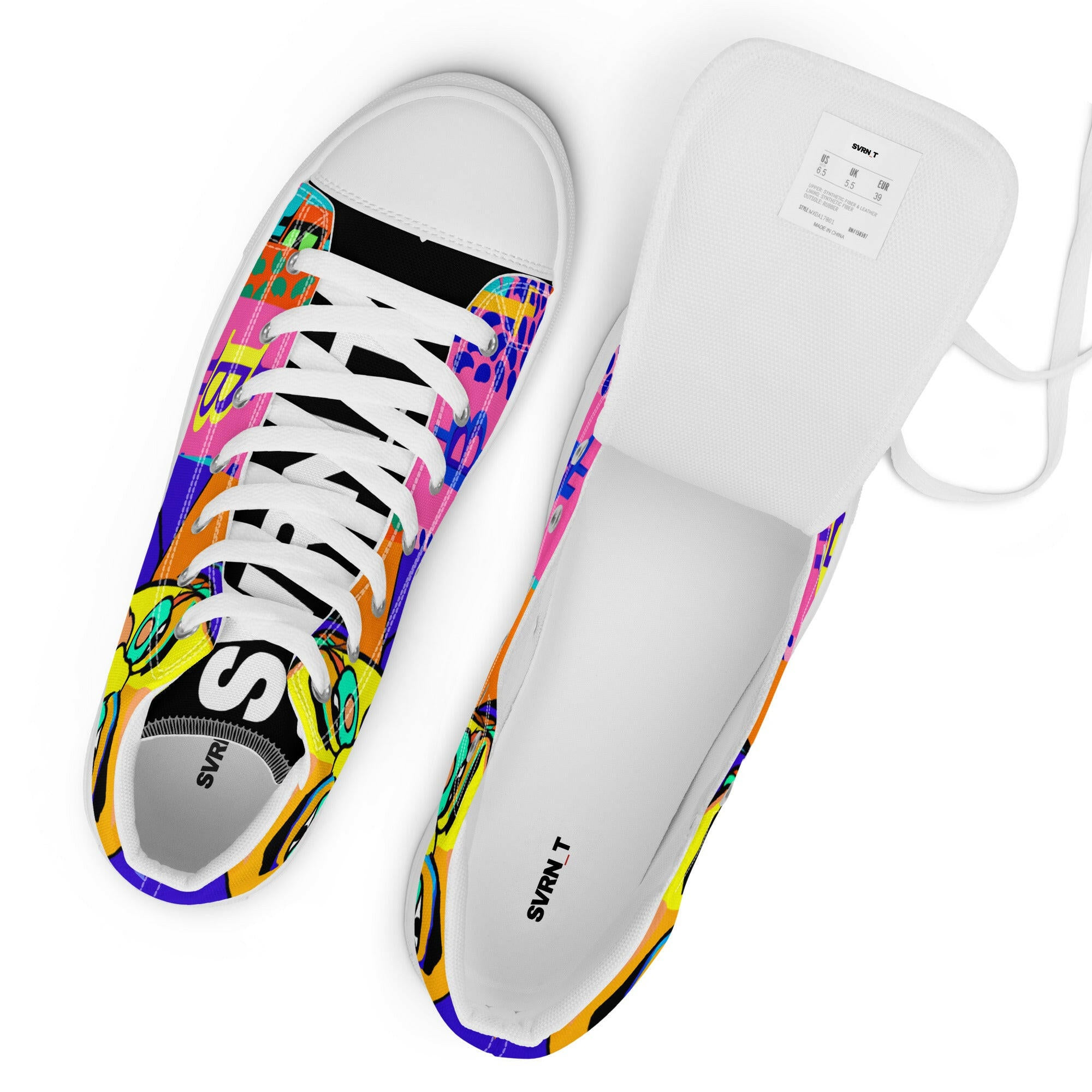 SATOSHI MATISSE / Mens Bitcoin High Tops - SVRN_T - The Orange Habit