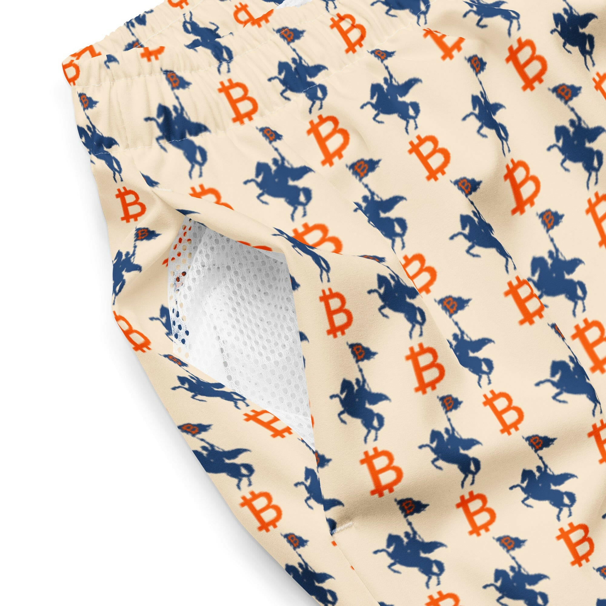 SOFT REVOLUTION / Bitcoin Swim Trunks - SVRN_T - The Orange Habit