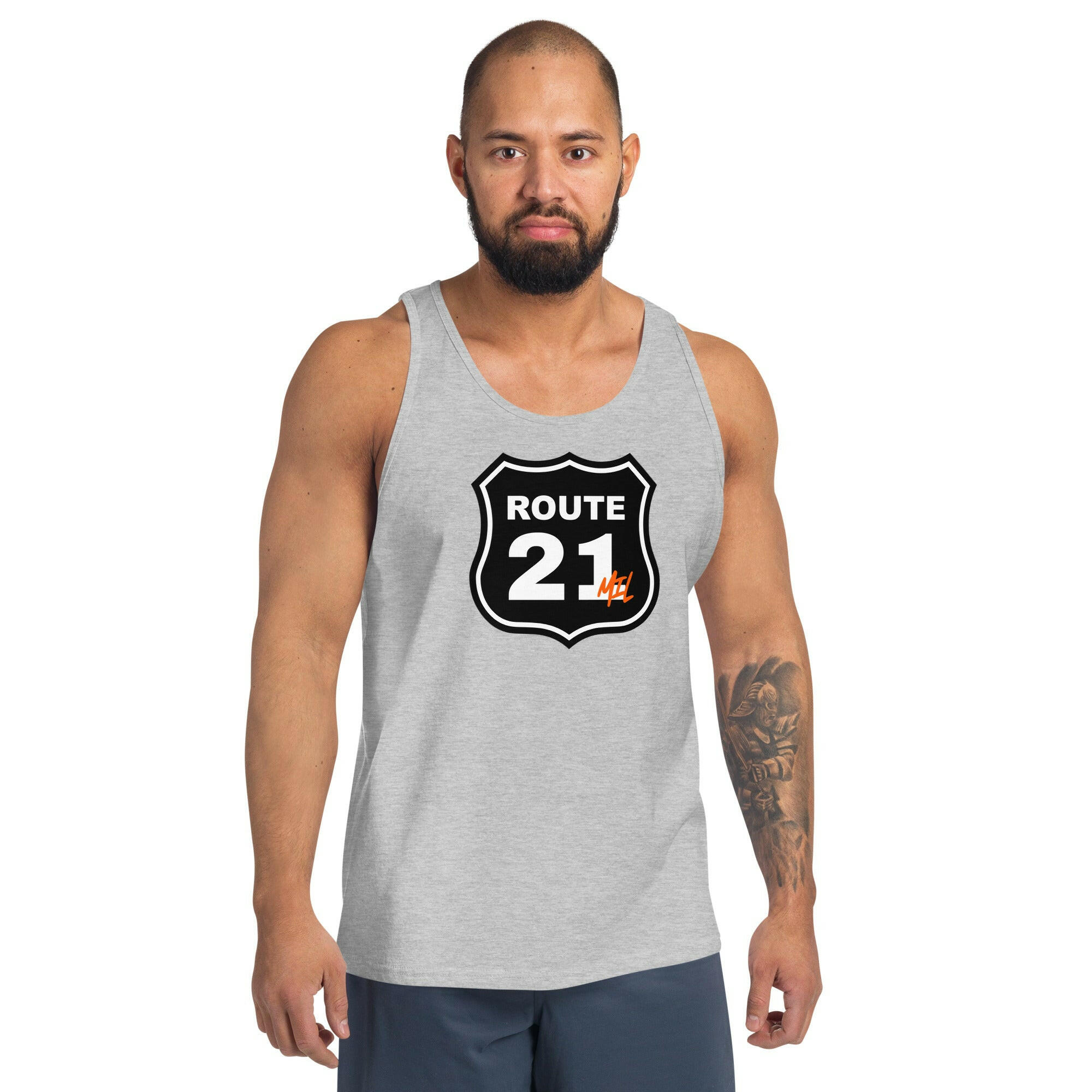 Route 21 / Men's Bitcoin Tank Top - SVRN_T - The Orange Habit