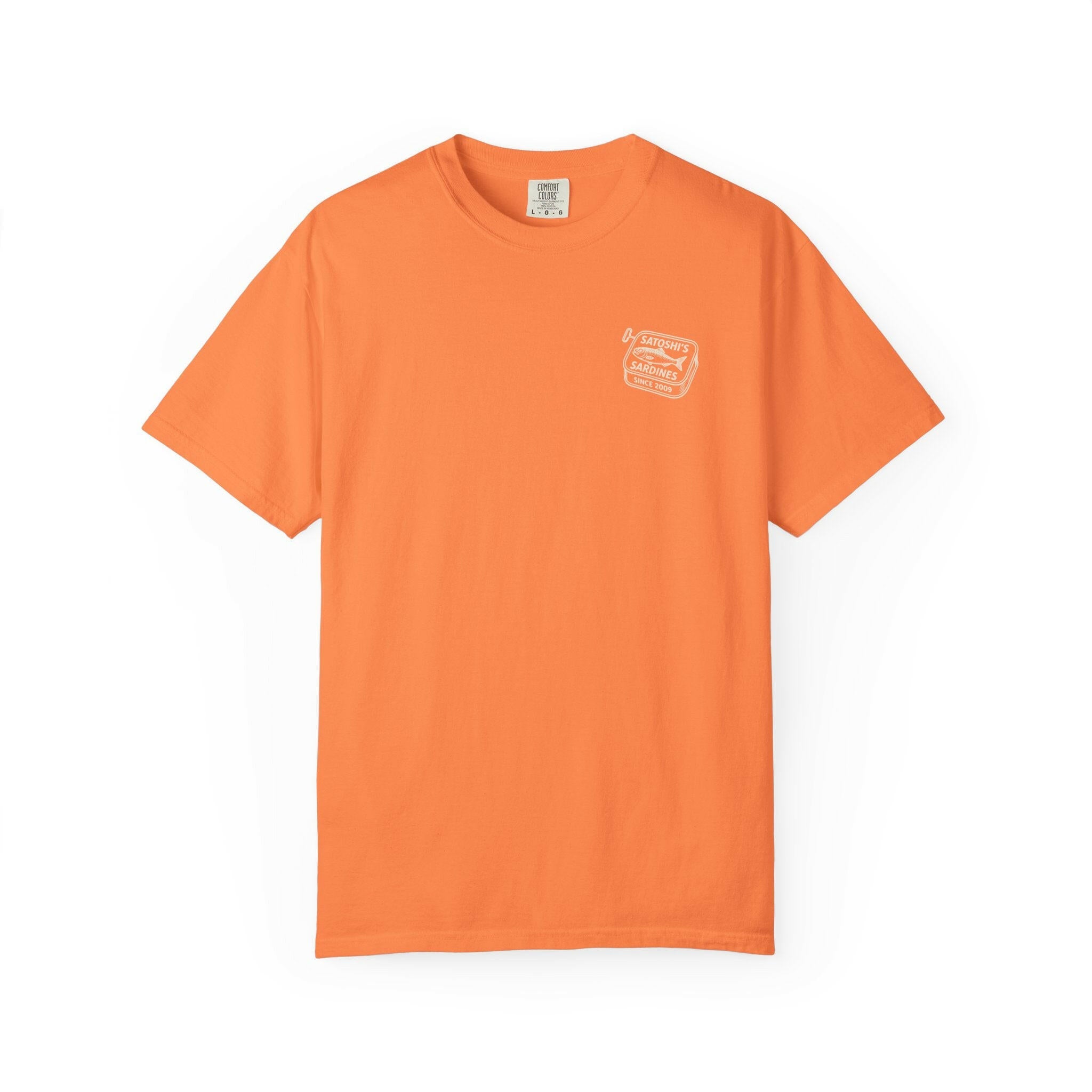 Satoshi's Sardines / Bitcoin T-Shirt  The Orange Habit | Bitcoin Clothing & Apparel.