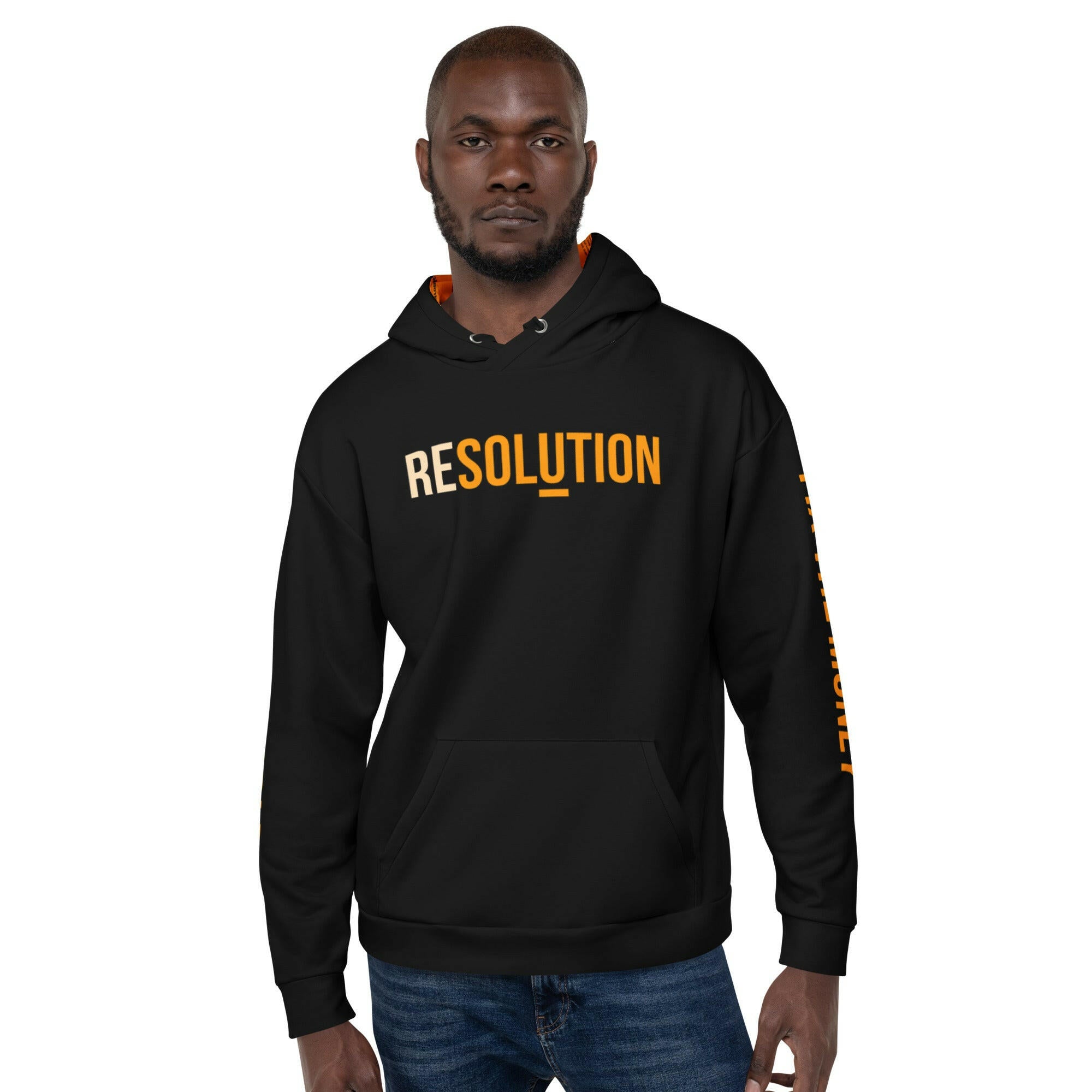 RESOLUTION / Premium Bitcoin Hoodie - SVRN_T - The Orange Habit