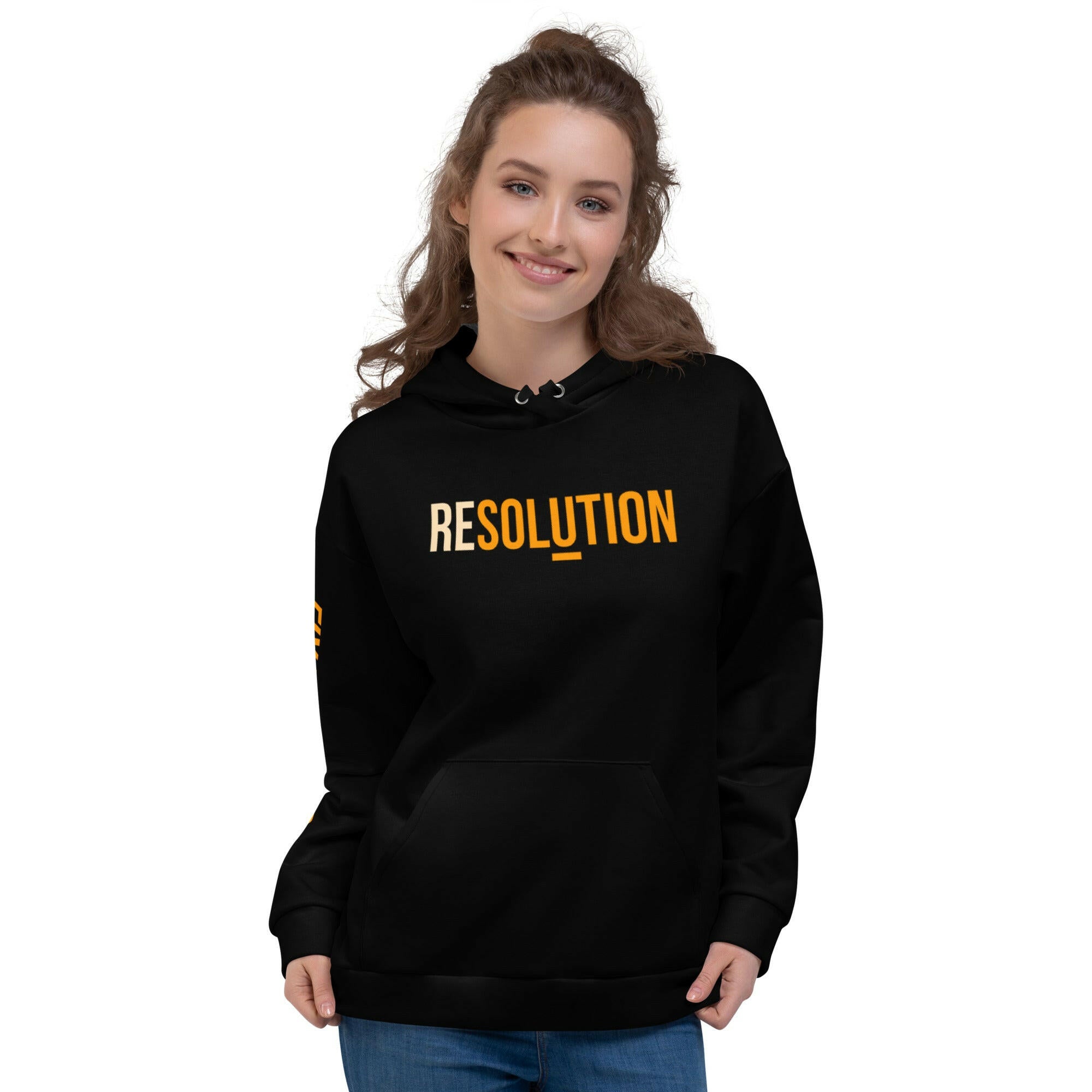 RESOLUTION / Premium Bitcoin Hoodie - SVRN_T - The Orange Habit