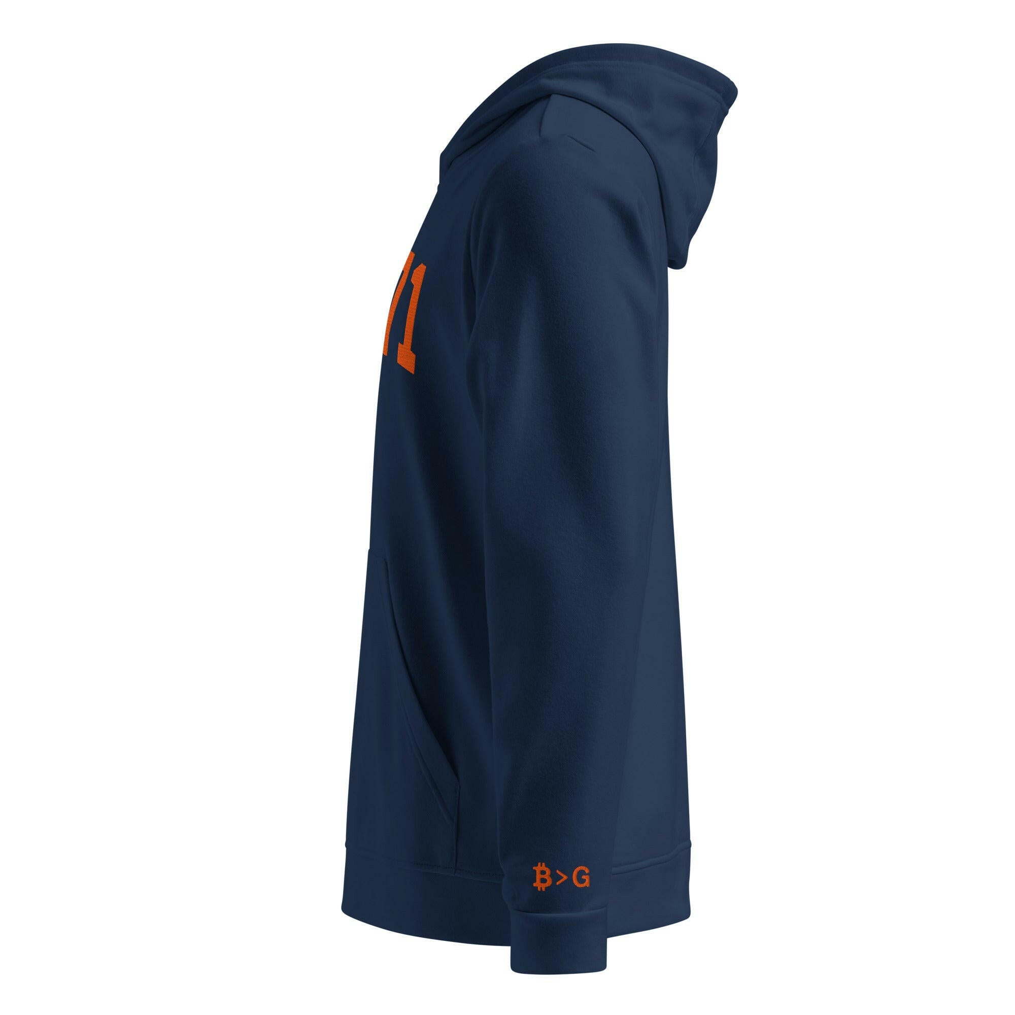 1971 / Embroidered Adidas Bitcoin Hoodie - SVRN_T - The Orange Habit
