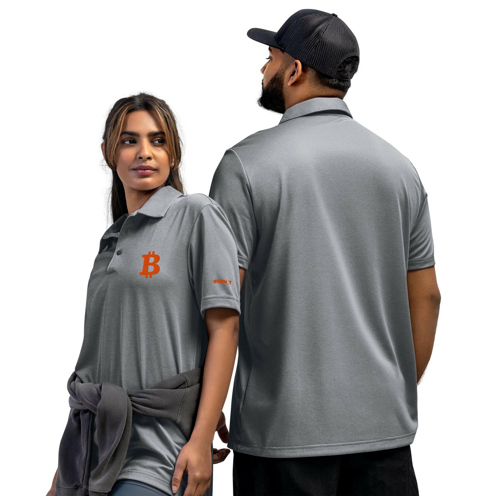 THE B - Orange B / Adidas Bitcoin Polo - SVRN_T - The Orange Habit