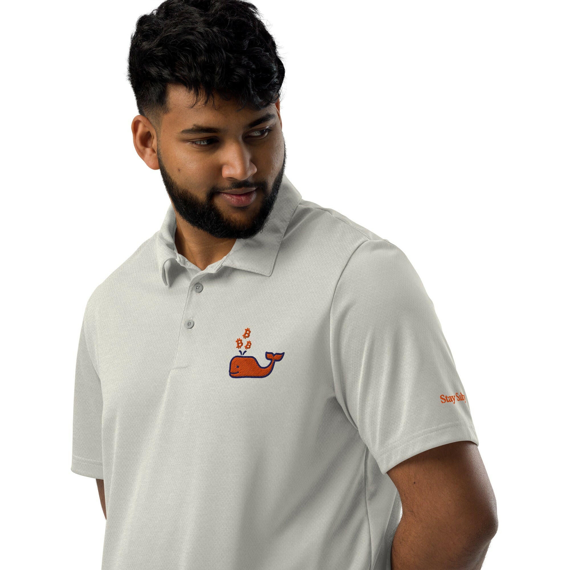 Bitcoin Whale / Adidas Polo - SVRN_T - The Orange Habit