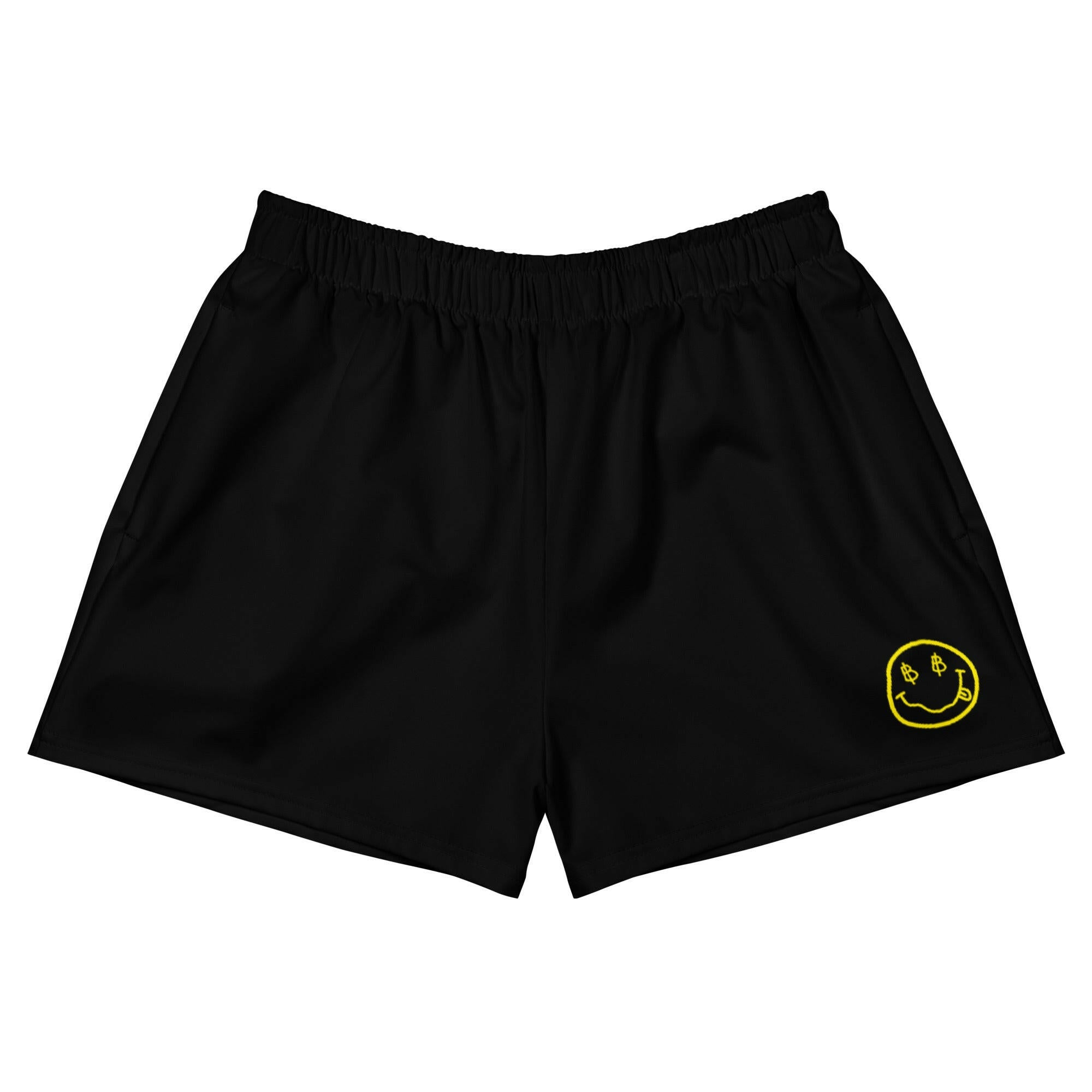 Satoshi Smiles / Unisex Bitcoin Shorts by SVRN_T  The Orange Habit | Bitcoin Clothing & Apparel.