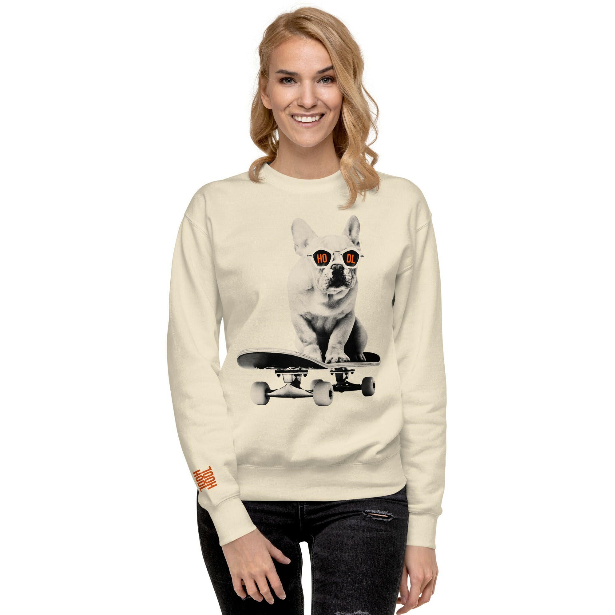 HODL DOG - Frenchie / Bitcoin Sweatshirt - SVRN_T - The Orange Habit