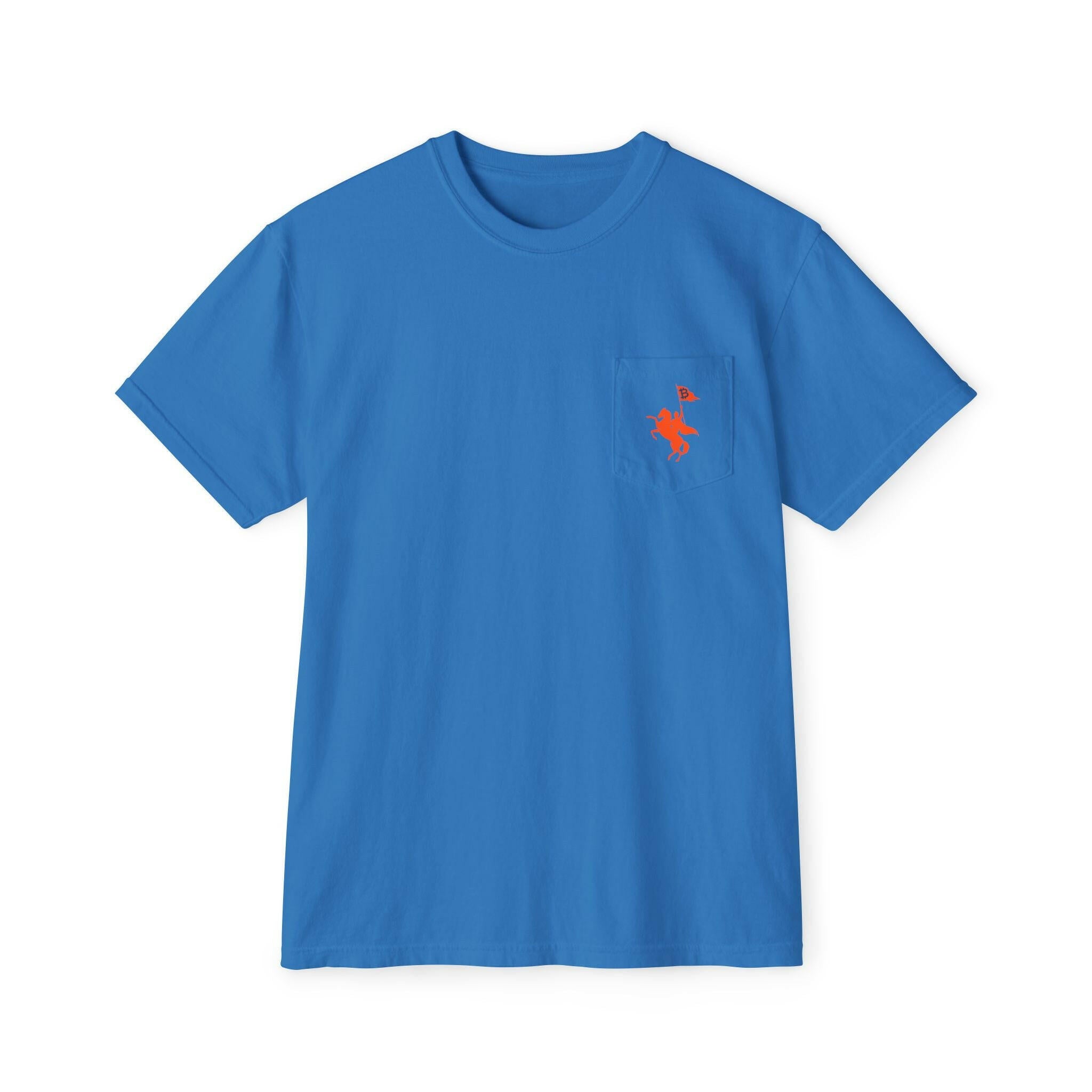 Soft Revolution / Bitcoin Pocket T-Shirt - SVRN_T - The Orange Habit