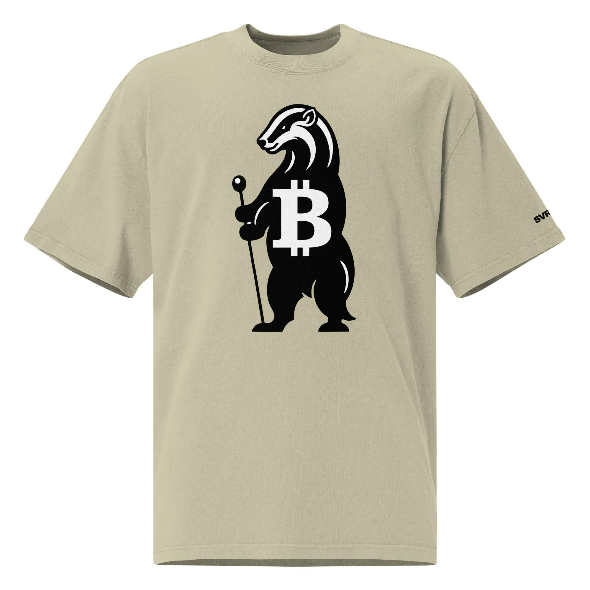 HONEY BADGER / Oversized Bitcoin T-Shirt - SVRN_T - The Orange Habit