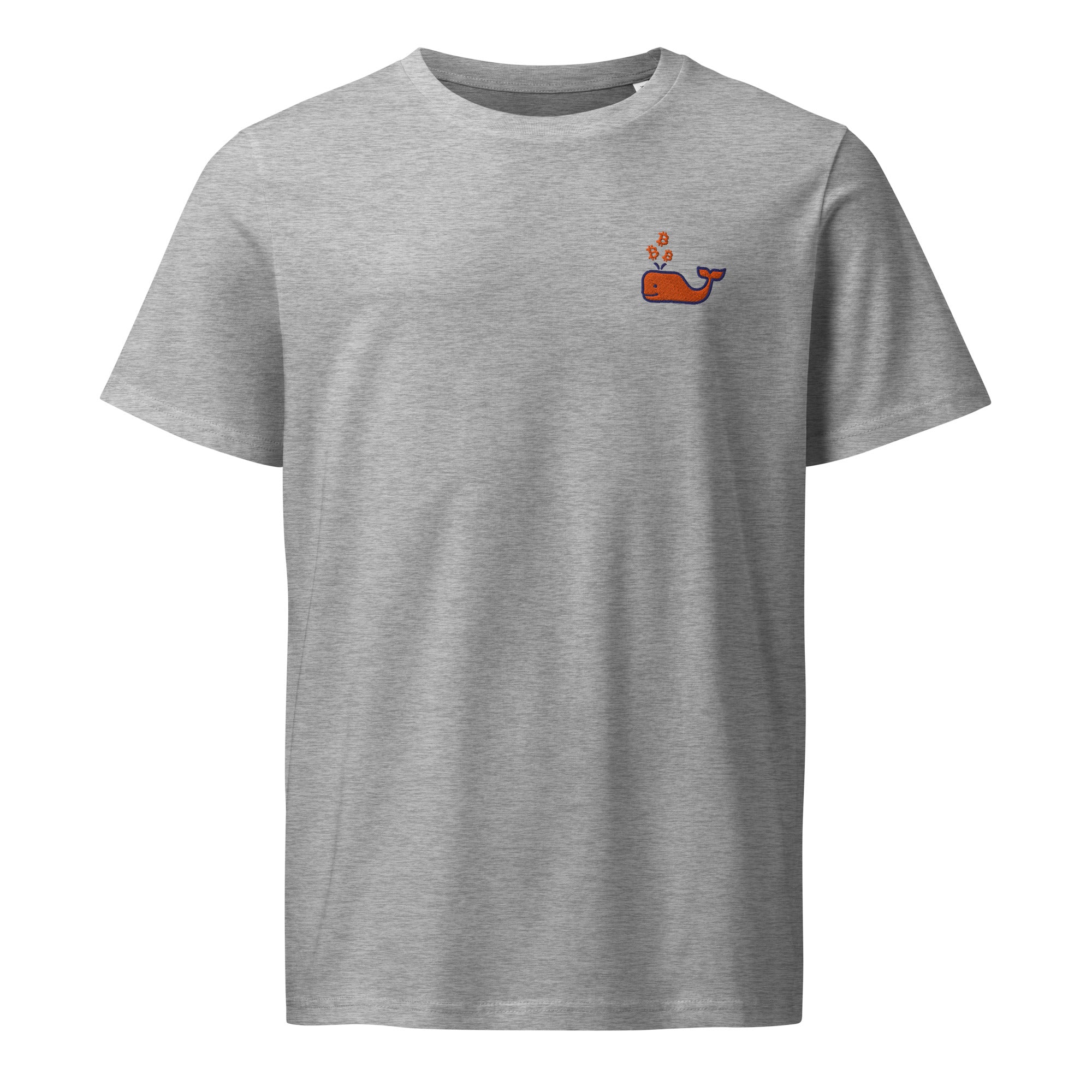 Nautical B / Embroidered Organic Mid-Light Tee grey | The Orange Habit