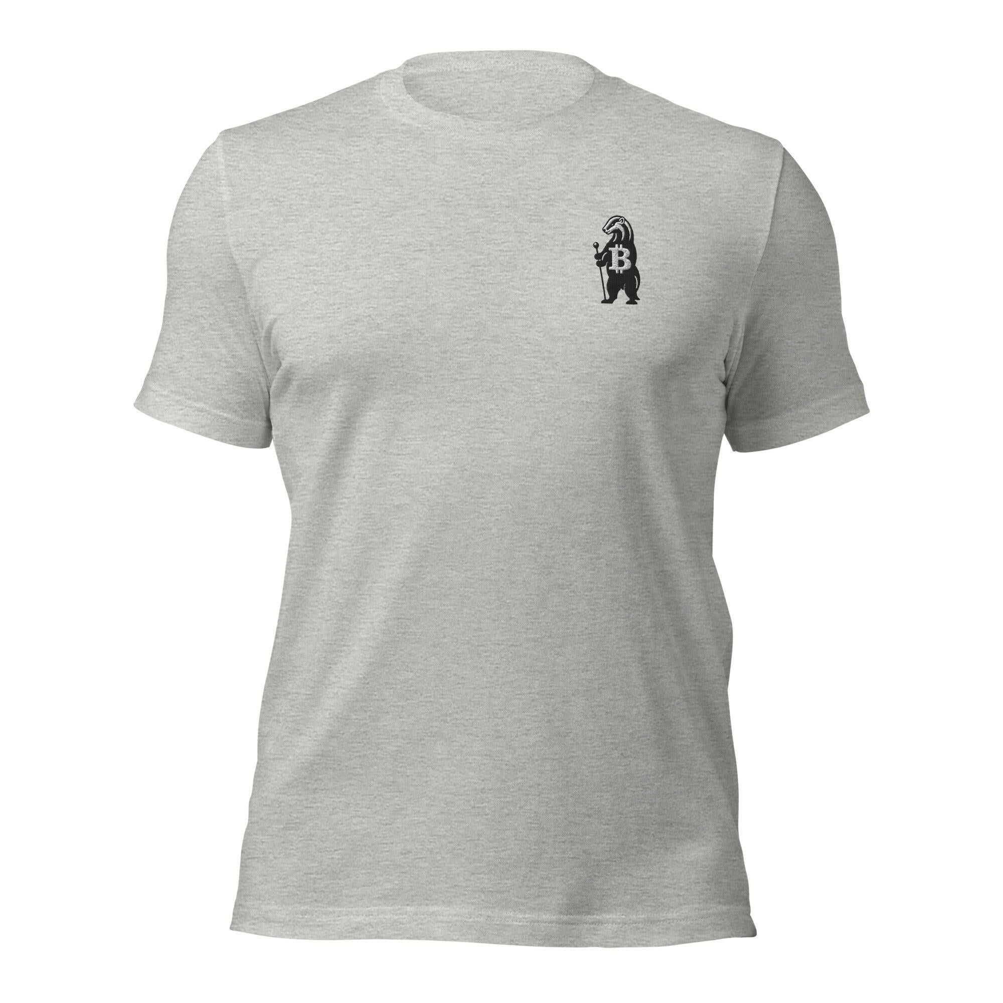 HONEY BADGER / Embroidered Bitcoin T-Shirt - SVRN_T - The Orange Habit
