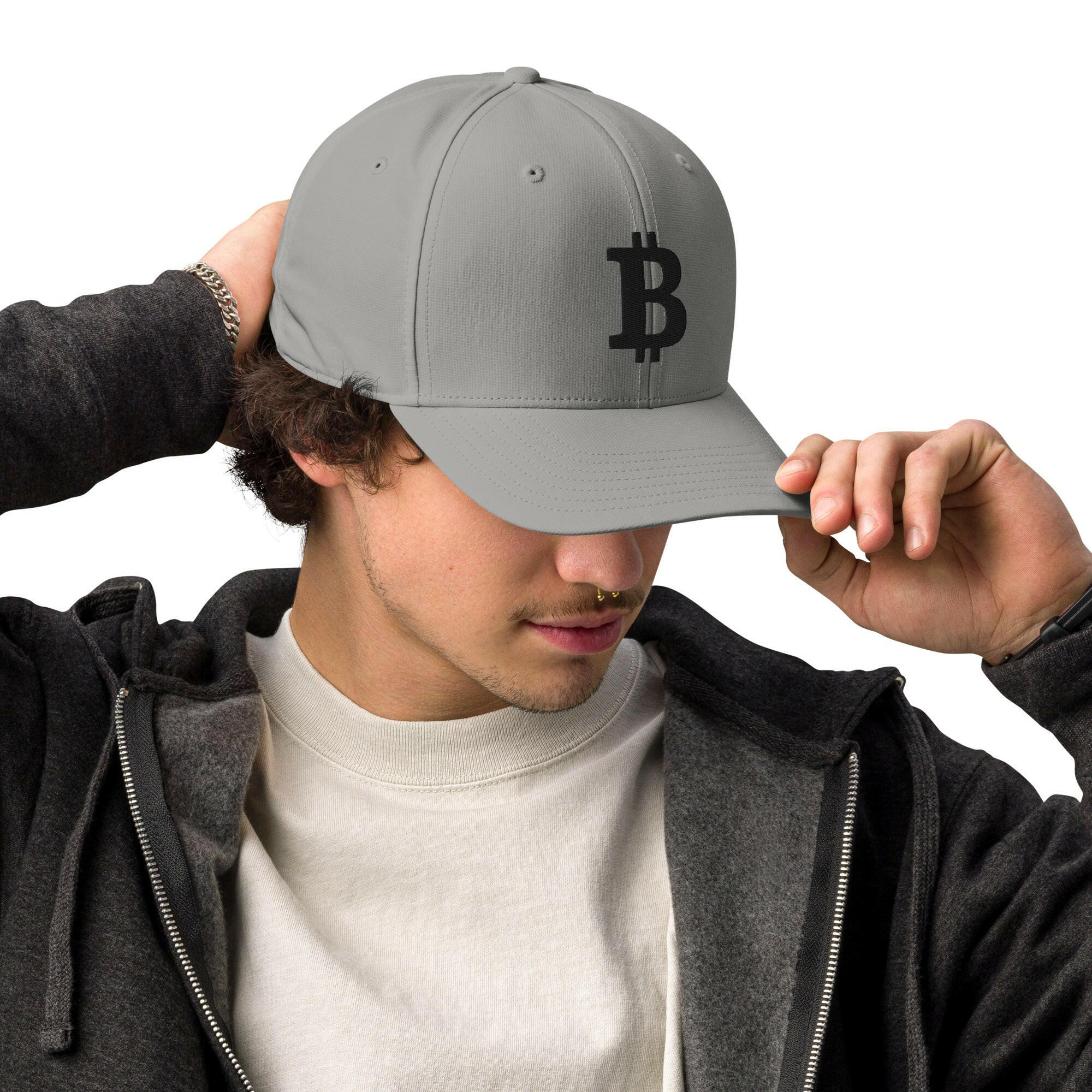 THE B - Black B / Adidas Bitcoin Hat - SVRN_T Hats - The Orange Habit