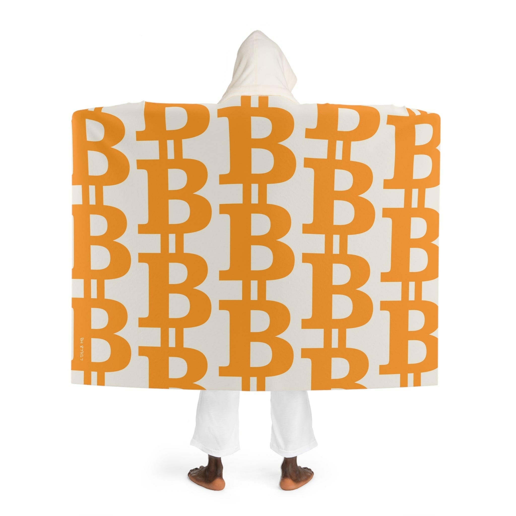 THE B / Hooded Sherpa Bitcoin Blanket - Orange Habit Home - The Orange Habit