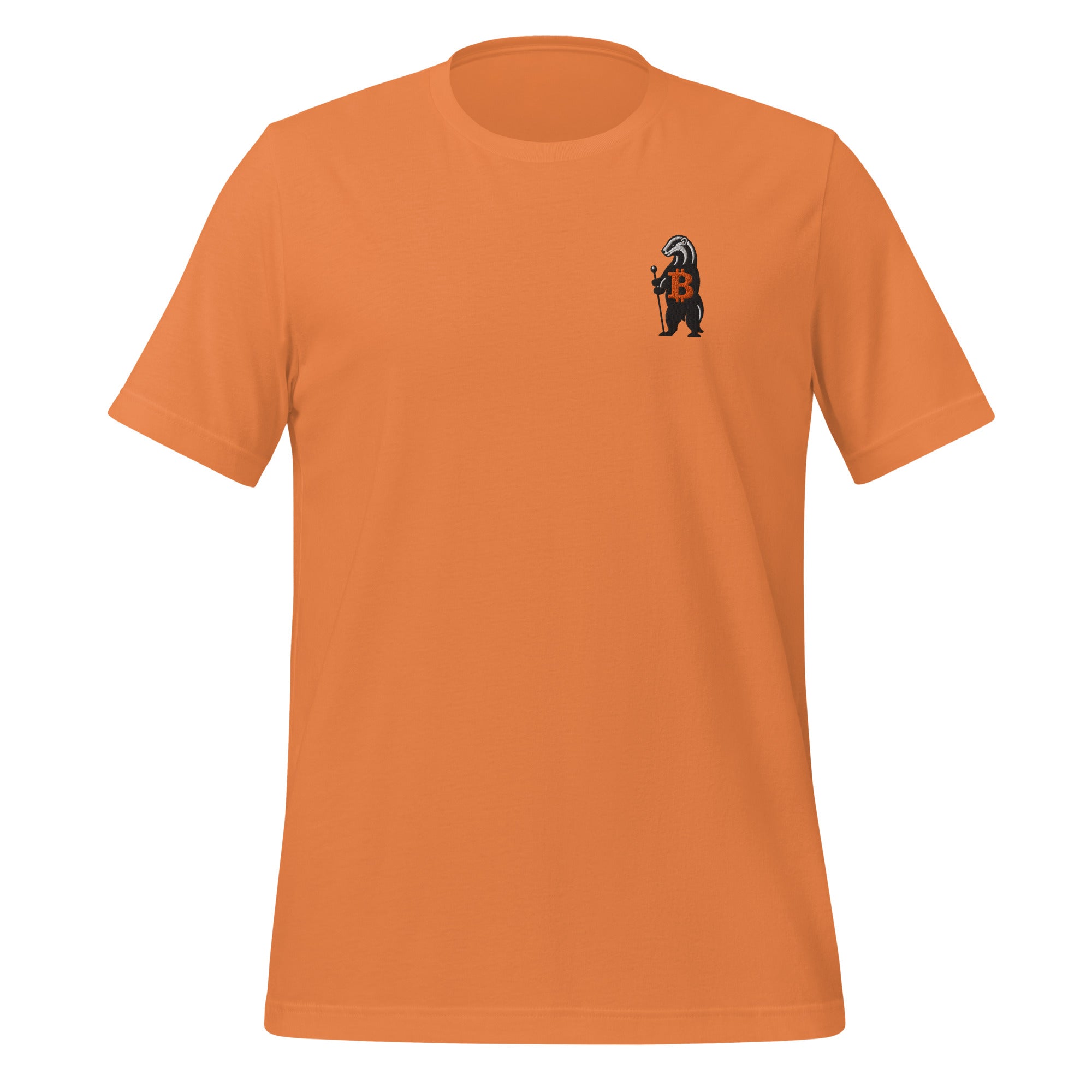 Honey Badger / Orange B T-Shirt  The Orange Habit | Bitcoin Clothing & Apparel.