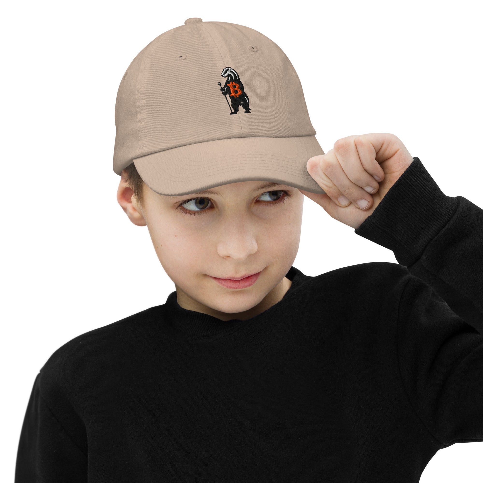 Honey Badger / Kid's Bitcoin Hat  The Orange Habit | Bitcoin Clothing & Apparel.